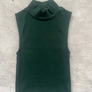 forest green turtle neck zara top